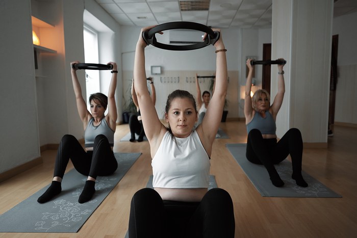 Une séance de pilates