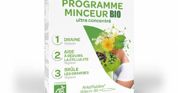 meilleure boissons pour maigrir disponible en pharmacie : Arkopharma Arkofluides Programme Minceur BIO