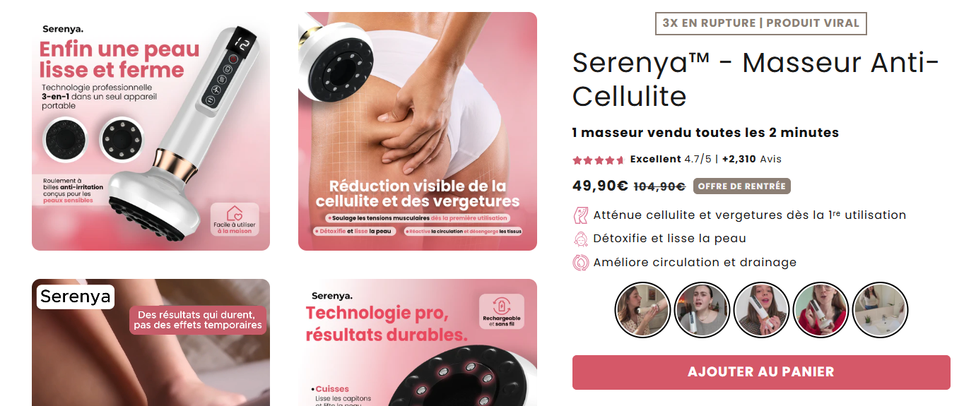 masseur anti-cellulite Serenya 