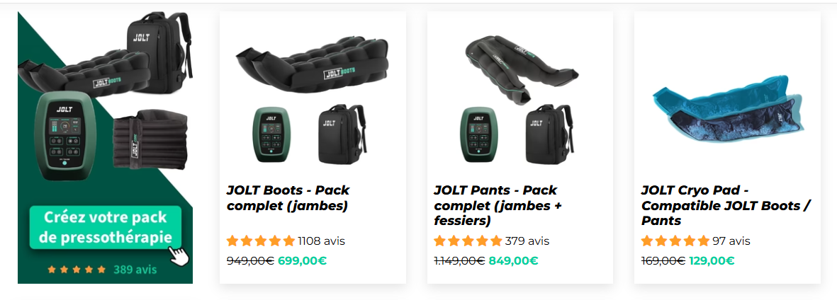 prix pressothérapie Jolt