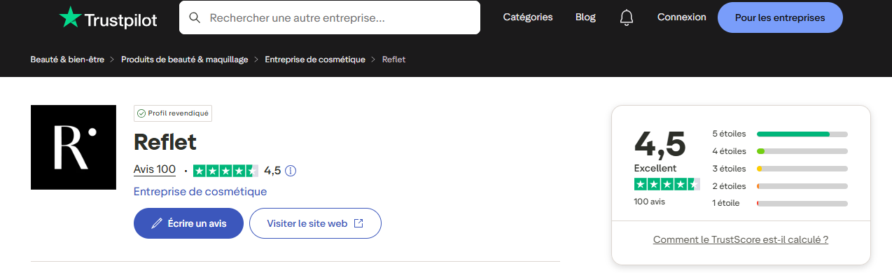 reflet store avis clients