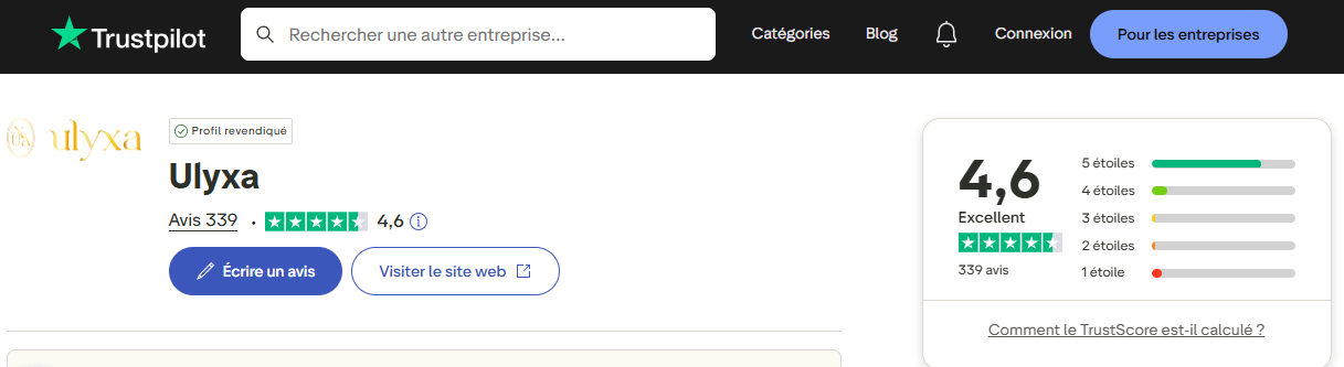 Avis clients Ulyxa Sanelya