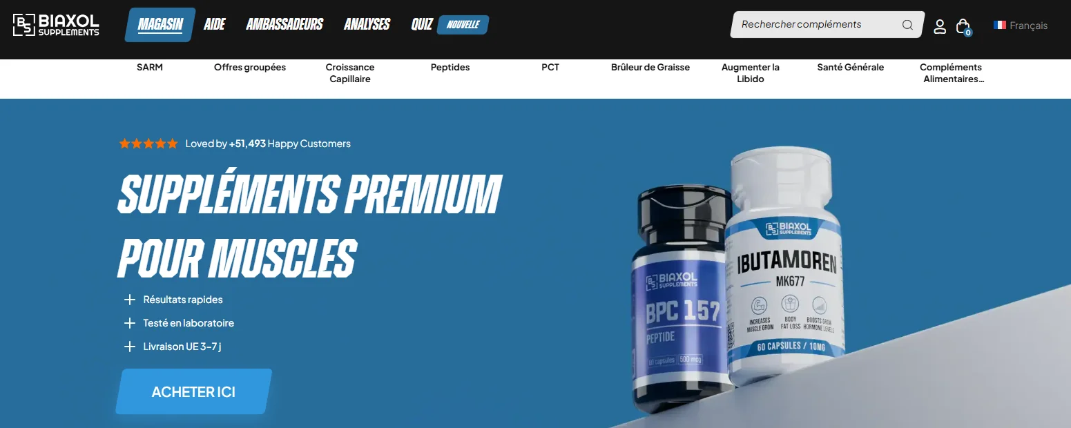 Avis sur Biaxol : est-ce le site de SARMs le plus fiable ?