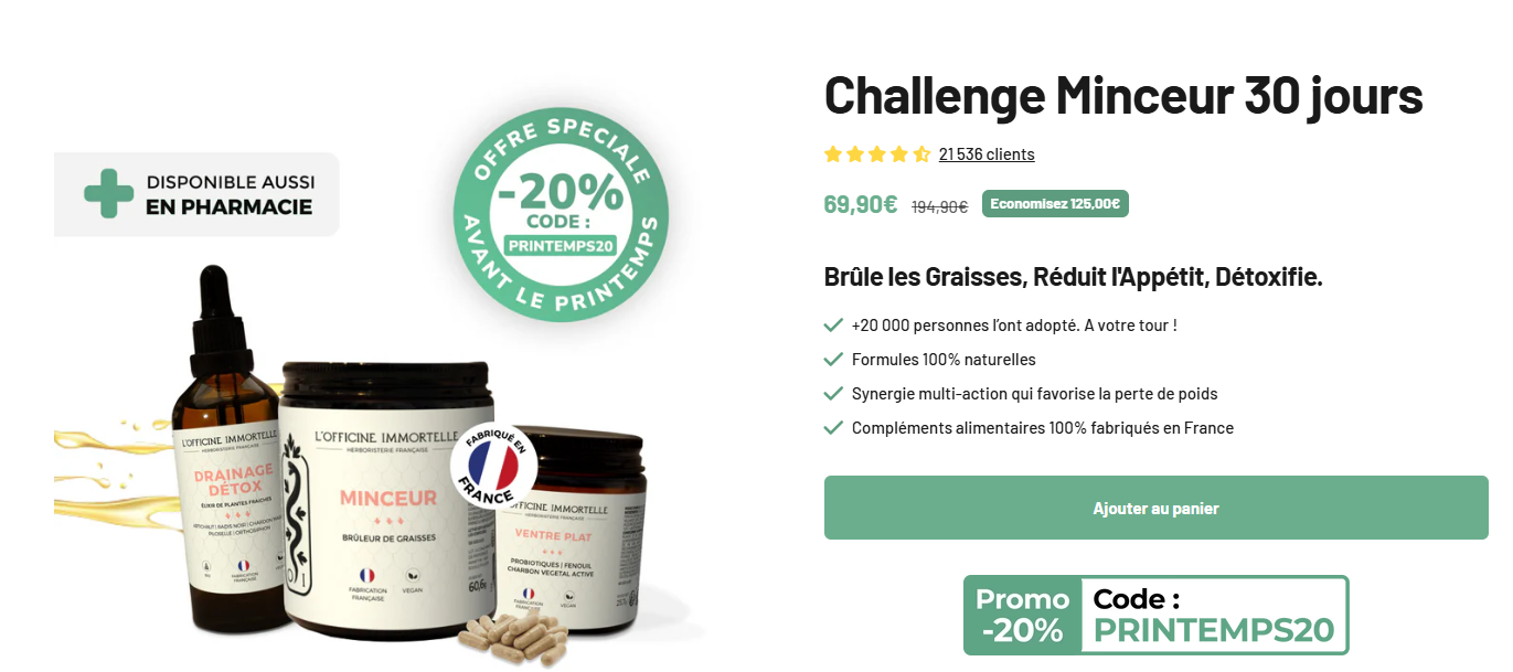 Avis Officine immortelle