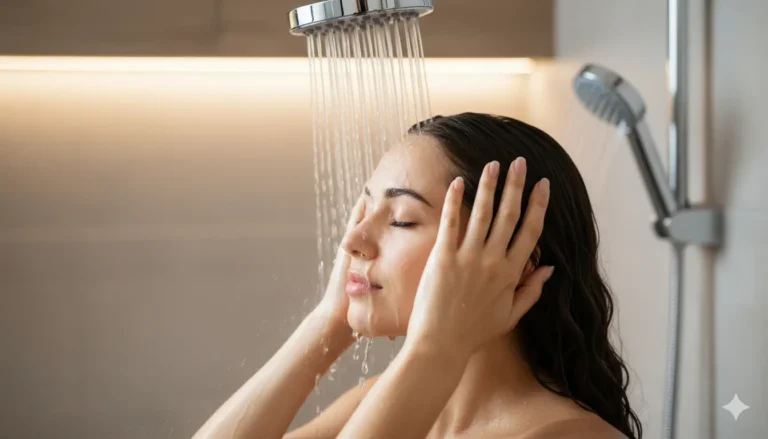 pommeau de douche anti calcaire cheveux