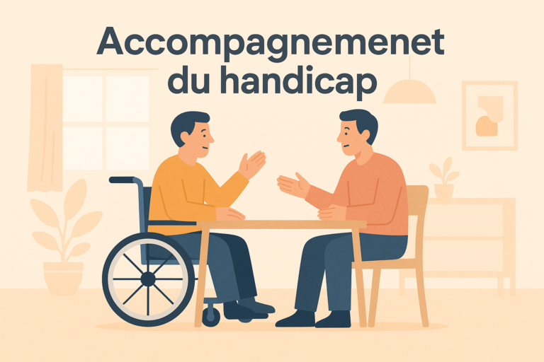 Accompagnement du handicap avec échange égalitaire entre aidant et personne handicapée